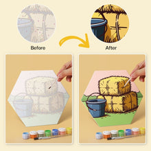 Cargar imagen en el visor de la galería, Mini Serie Pintar por Números - Hexágonos (6 piezas) - Vida en el establo