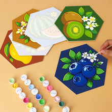 Cargar imagen en el visor de la galería, Mini Serie Pintar por Números - Hexágonos (6 piezas) - Colección jugosa