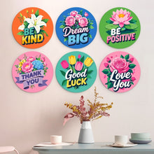 Cargar imagen en el visor de la galería, Mini Serie Pintar por Números - discos de Ø20cm (6 piezas) - Colección Sé amable