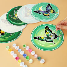 Cargar imagen en el visor de la galería, Mini Serie Pintar por Números - discos de Ø20cm (6 piezas) - Alas de esmeralda