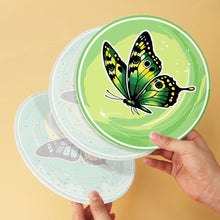 Cargar imagen en el visor de la galería, Mini Serie Pintar por Números - discos de Ø20cm (6 piezas) - Alas de esmeralda