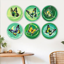 Cargar imagen en el visor de la galería, Mini Serie Pintar por Números - discos de Ø20cm (6 piezas) - Alas de esmeralda