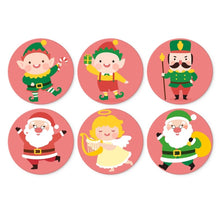 Cargar imagen en el visor de la galería, Mini Serie Pintar por Números - discos de Ø20cm (6 piezas) - Personaje navideño Figured'Art