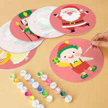 Cargar imagen en el visor de la galería, Mini Serie Pintar por Números - discos de Ø20cm (6 piezas) - Personaje navideño