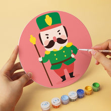 Cargar imagen en el visor de la galería, Mini Serie Pintar por Números - discos de Ø20cm (6 piezas) - Personaje navideño