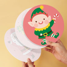 Cargar imagen en el visor de la galería, Mini Serie Pintar por Números - discos de Ø20cm (6 piezas) - Personaje navideño