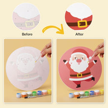 Cargar imagen en el visor de la galería, Mini Serie Pintar por Números - discos de Ø20cm (6 piezas) - Personaje navideño
