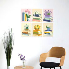 Cargar imagen en el visor de la galería, Mini Serie Pintar por Números 15x20cm (6 piezas) - Jardín de lectura