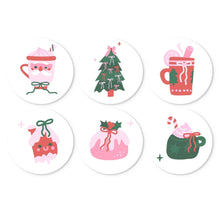 Cargar imagen en el visor de la galería, Mini Serie Pintar por Números - discos de Ø20cm (6 piezas) - Dulce Navidad Figured'Art