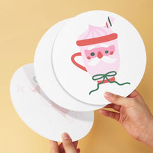 Cargar imagen en el visor de la galería, Mini Serie Pintar por Números - discos de Ø20cm (6 piezas) - Dulce Navidad