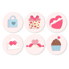 Cargar imagen en el visor de la galería, Mini Serie Pintar por Números - discos de Ø20cm (6 piezas) - Notas de amor Figured'Art