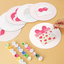 Cargar imagen en el visor de la galería, Mini Serie Pintar por Números - discos de Ø20cm (6 piezas) - Notas de amor