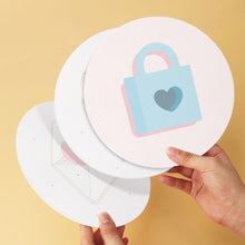 Cargar imagen en el visor de la galería, Mini Serie Pintar por Números - discos de Ø20cm (6 piezas) - Notas de amor