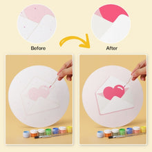 Cargar imagen en el visor de la galería, Mini Serie Pintar por Números - discos de Ø20cm (6 piezas) - Notas de amor