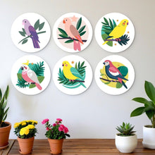 Cargar imagen en el visor de la galería, Mini Serie Pintar por Números - discos de Ø20cm (6 piezas) - Alas coloridas