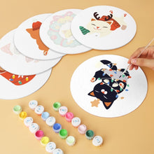 Cargar imagen en el visor de la galería, Mini Serie Pintar por Números - discos de Ø20cm (6 piezas) - Animalito festivo