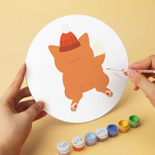 Cargar imagen en el visor de la galería, Mini Serie Pintar por Números - discos de Ø20cm (6 piezas) - Animalito festivo