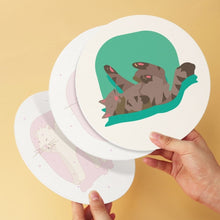 Cargar imagen en el visor de la galería, Mini Serie Pintar por Números - discos de Ø20cm (6 piezas) - Retrato de gato