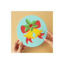 Cargar imagen en el visor de la galería, Mini Serie Pintar por Números - discos de Ø20cm (6 piezas) - Iconos navideños en menta