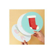 Cargar imagen en el visor de la galería, Mini Serie Pintar por Números - discos de Ø20cm (6 piezas) - Iconos navideños en menta
