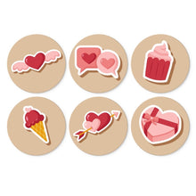 Cargar imagen en el visor de la galería, Mini Serie Pintar por Números - discos de Ø20cm (6 piezas) - Iconos de amor Figured'Art