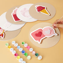 Cargar imagen en el visor de la galería, Mini Serie Pintar por Números - discos de Ø20cm (6 piezas) - Iconos de amor