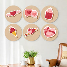 Cargar imagen en el visor de la galería, Mini Serie Pintar por Números - discos de Ø20cm (6 piezas) - Iconos de amor