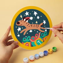 Cargar imagen en el visor de la galería, Mini Serie Pintar por Números - discos de Ø20cm (6 piezas) - Navidad colorida