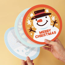 Cargar imagen en el visor de la galería, Mini Serie Pintar por Números - discos de Ø20cm (6 piezas) - Navidad colorida