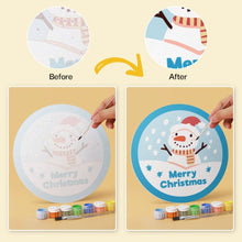 Cargar imagen en el visor de la galería, Mini Serie Pintar por Números - discos de Ø20cm (6 piezas) - Navidad colorida