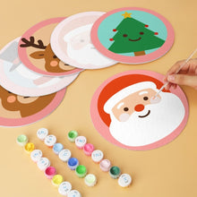 Cargar imagen en el visor de la galería, Mini Serie Pintar por Números - discos de Ø20cm (6 piezas) - Navidad en rosa empolvado