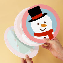 Cargar imagen en el visor de la galería, Mini Serie Pintar por Números - discos de Ø20cm (6 piezas) - Navidad en rosa empolvado