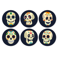 Cargar imagen en el visor de la galería, Mini Serie Pintar por Números - discos de Ø20cm (6 piezas) - Día de los Muertos Figured'Art