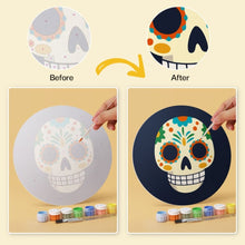 Cargar imagen en el visor de la galería, Mini Serie Pintar por Números - discos de Ø20cm (6 piezas) - Día de los Muertos