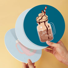 Cargar imagen en el visor de la galería, Mini Serie Pintar por Números - discos de Ø20cm (6 piezas) - Bebidas calientes de invierno