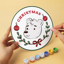 Cargar imagen en el visor de la galería, Mini Serie Pintar por Números - discos de Ø20cm (6 piezas) - Sellos navideños vintage