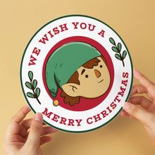 Cargar imagen en el visor de la galería, Mini Serie Pintar por Números - discos de Ø20cm (6 piezas) - Sellos navideños vintage