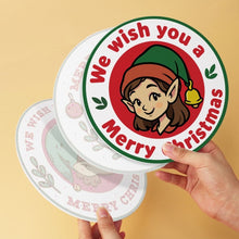 Cargar imagen en el visor de la galería, Mini Serie Pintar por Números - discos de Ø20cm (6 piezas) - Sellos navideños vintage