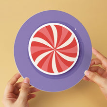 Cargar imagen en el visor de la galería, Mini Serie Pintar por Números - discos de Ø20cm (6 piezas) - Set navideño morado
