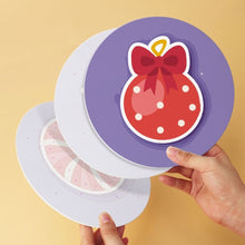 Cargar imagen en el visor de la galería, Mini Serie Pintar por Números - discos de Ø20cm (6 piezas) - Set navideño morado