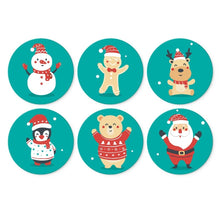 Cargar imagen en el visor de la galería, Mini Serie Pintar por Números - discos de Ø20cm (6 piezas) - Set festivo turquesa 1 Figured'Art