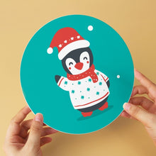 Cargar imagen en el visor de la galería, Mini Serie Pintar por Números - discos de Ø20cm (6 piezas) - Set festivo turquesa 1