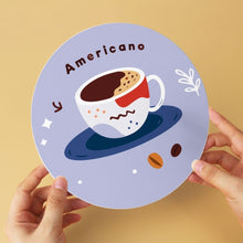 Cargar imagen en el visor de la galería, Mini Serie Pintar por Números - discos de Ø20cm (6 piezas) - Navidad de café y lavanda