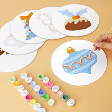 Cargar imagen en el visor de la galería, Mini Serie Pintar por Números - discos de Ø20cm (6 piezas) - Iconos navideños refinados