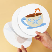Cargar imagen en el visor de la galería, Mini Serie Pintar por Números - discos de Ø20cm (6 piezas) - Iconos navideños refinados