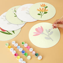 Cargar imagen en el visor de la galería, Mini Serie Pintar por Números - discos de Ø20cm (6 piezas) - Pétalo delicado