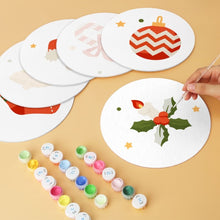 Cargar imagen en el visor de la galería, Mini Serie Pintar por Números - discos de Ø20cm (6 piezas) - Navidad escarlata