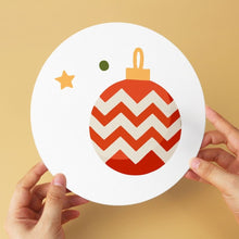 Cargar imagen en el visor de la galería, Mini Serie Pintar por Números - discos de Ø20cm (6 piezas) - Navidad escarlata