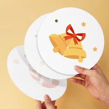 Cargar imagen en el visor de la galería, Mini Serie Pintar por Números - discos de Ø20cm (6 piezas) - Navidad escarlata