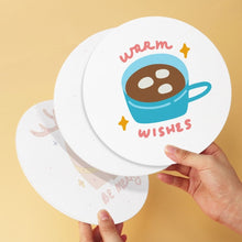 Cargar imagen en el visor de la galería, Mini Serie Pintar por Números - discos de Ø20cm (6 piezas) - Modo invierno acogedor